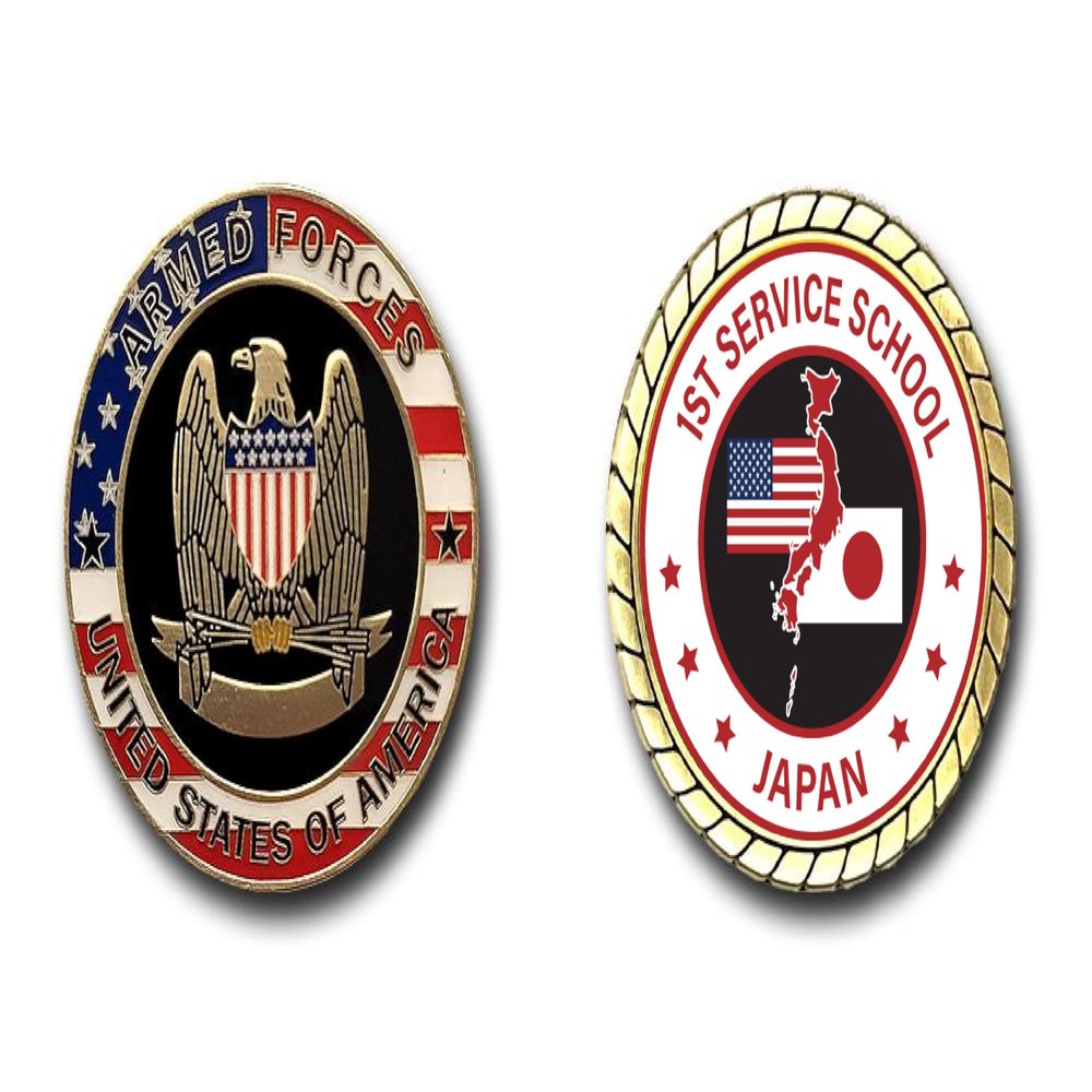 1st Service School Japan Duty Station Challenge Coin