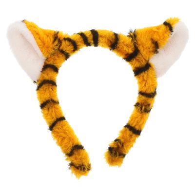 BESPORTBLE 3D Tiger Ears Headband: Yellow Cloth Hair Accessory for Halloween Party, Animal Ear Hair Hoop for Kids & Adults