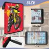 Kuquteed Yellow Motorcycle Trading Card Binder 9 Pocket 900 Cards Holder Collector Album with 50 Removable Sleeves Toys Gifts for Boys Girls Dirt Bikes Sports Game Cards view 2