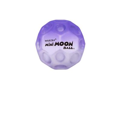Galactic Bouncer Moon Ball - Ultra High Bounce (30m!) with Cosmic Gradient & Star Splatter - Lightweight PU Fun for All Ages (Regular 63mm or Mini 55mm) (Mini Purple(55mm))