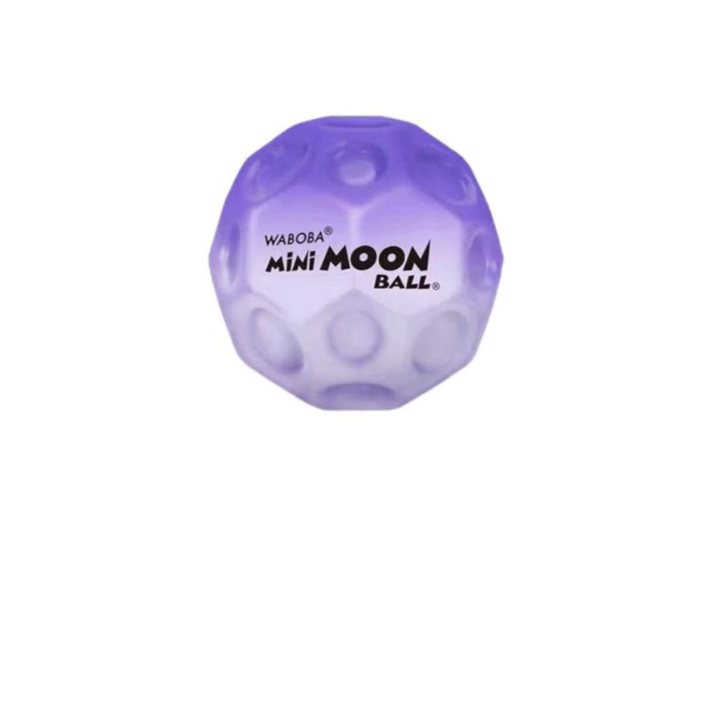 Galactic Bouncer Moon Ball - Ultra High Bounce (30m!) with Cosmic Gradient & Star Splatter - Lightweight PU Fun for All Ages (Regular 63mm or Mini 55mm) (Mini Purple(55mm))