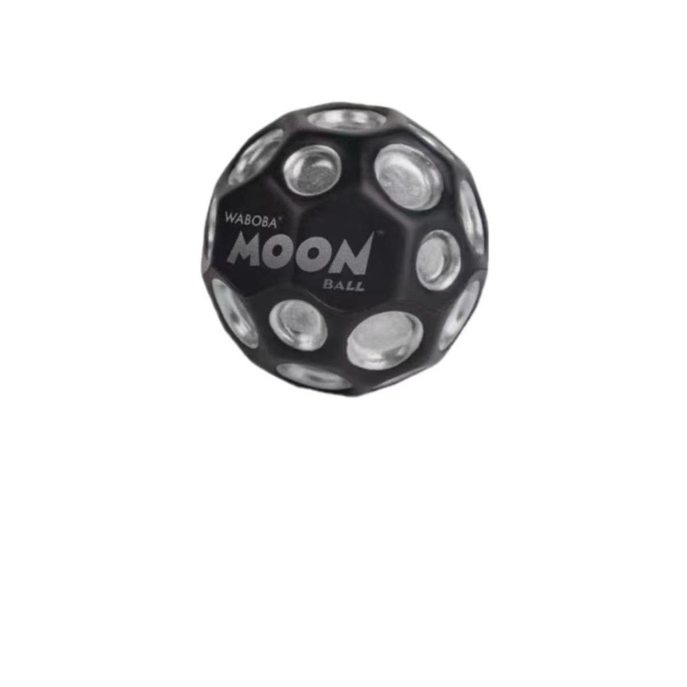 Galactic Bouncer Moon Ball - Ultra High Bounce (30m!) with Cosmic Gradient & Star Splatter - Lightweight PU Fun for All Ages (Regular 63mm or Mini 55mm) (Dark Silver(63mm))