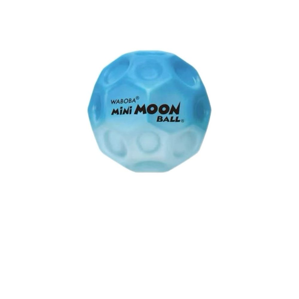 Galactic Bouncer Moon Ball - Ultra High Bounce (30m!) with Cosmic Gradient & Star Splatter - Lightweight PU Fun for All Ages (Regular 63mm or Mini 55mm) (Mini Blue(55mm))