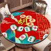 Round Mahjong Mat Thickened and Noise Reduction Mahjong Tablecloth(140cm/55.11in) view 2