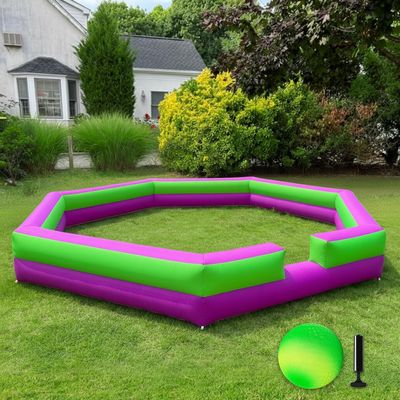 GR8FUN Inflatable Gaga Ball Pit 20FT with Built-in Fan, Inflatable Gaga Ball with Pump, Portable Ball Pit for Indoor & Outdoor Use, Family Activities