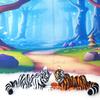 2pcs 3D Printed Tiger, Animal Creature Flexible Tiger Toys, 6.5 Inches Articulated Fidget Animal for Home Office Executive Desk Decoration AT001-WHTE/ORANGE view 4