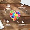 Autism Awareness Puzzle Heart Sticker Vinyl Decal Pack for Emergency Safety Notification in Vehicles Autistic Child On Board Sign 4Pcs Durable and Visible view 3