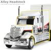 1:64 Scale InternationaI Lonestar Truck Model  Alloy Diecast Semi Trailer Tractor Head Toy, Classic Heavy Truck Trendy Stuff Cake Decorations Birthday Christmas for Grandkids Boys, Kids Adults- White view 3