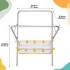 Otoolling 22.519.525.5 Inch Iron Sand and Water Stand, Foldable Iron Bath Stand, Play Storage with Yellow Mesh Bag, Sandpit Organizer for Outdoor Beach Garden Activities view 2