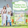 KORIMEFA Giant 4-in-a-Row Game - Jumbo 4 to Score Family Game Set for Kids Adults, Height Adjustable with Golf Accessory, Green with Bag view 2