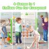 KORIMEFA Giant 4-in-a-Row Game - Jumbo 4 to Score Family Game Set for Kids Adults, Height Adjustable with Golf Accessory, Green with Bag view 3