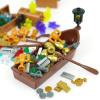 228pcs Money Treasure Bank Pirate Ships Accessories, Cash Chest Maps Dollar Jewel Gems Diamonds Gold Bar Coins Goblet Map Crystals Bill Cash Bricks Pieces Parts Sets, Friends City Building Blocks view 2