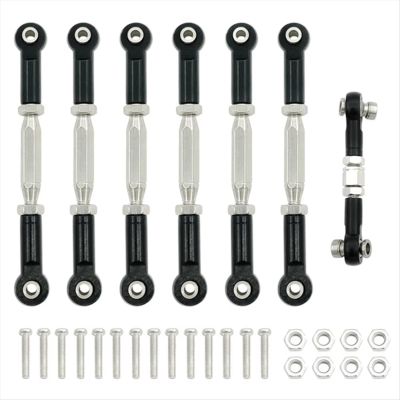 MYHWDRNU RC Car Parts Compatible with Traxxas for Slash for VXL for Rustler 1/10 RC Car Upgrades Parts Accessories Metal Camber Link Rod Linkage Set