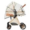 2 in 1 Baby Stroller, Reversible Convertible Infant Stroller of One-Click Folding, Newborn Travel Strollers Toddler Standard Pram Carriage White view 2