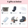 2 in 1 Baby Stroller, Reversible Convertible Infant Stroller of One-Click Folding, Newborn Travel Strollers Toddler Standard Pram Carriage White view 3