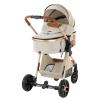 2 in 1 Baby Stroller, Reversible Convertible Infant Stroller of One-Click Folding, Newborn Travel Strollers Toddler Standard Pram Carriage White view 4
