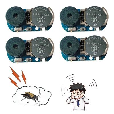 4 Pack New 20 Sounds Annoyatron Noise Maker Prank, Prank Noise Maker Hidden, Beeping Several Months, Office Pranks for Coworkers, Devices to Annoy Neighbors, Funny Office Pranks for Adults (Blue)