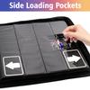 12 Pocket Card Binder, 720 Pockets PU Leather Zipper Trading Card Collection Album, Side-Loading Card Storage Folders for MTG, TCG, Game/Sport Crads (Sky Blue, 12 Pockets) view 3