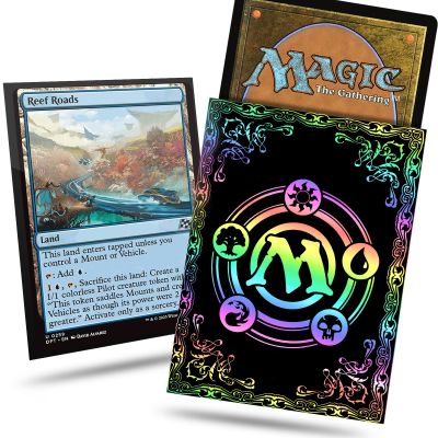 100CT MTG Card Sleeves, Textured Back Art Sleeve, MTG Sleeves Matte Back Finish, 66x92mm Card Sleeve for Baseball Cards,Trading Cards,Game Cards