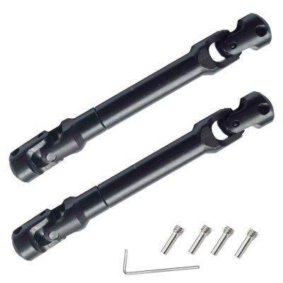 2PCS 94-119mm Universal Steel Drive Shaft Heavy-Duty Metal RC Crawler Upgrade for 1/10 Axial SCX10, SCX10-II, Redcat D90, Gen7/Pro, RC4WD GEN8.