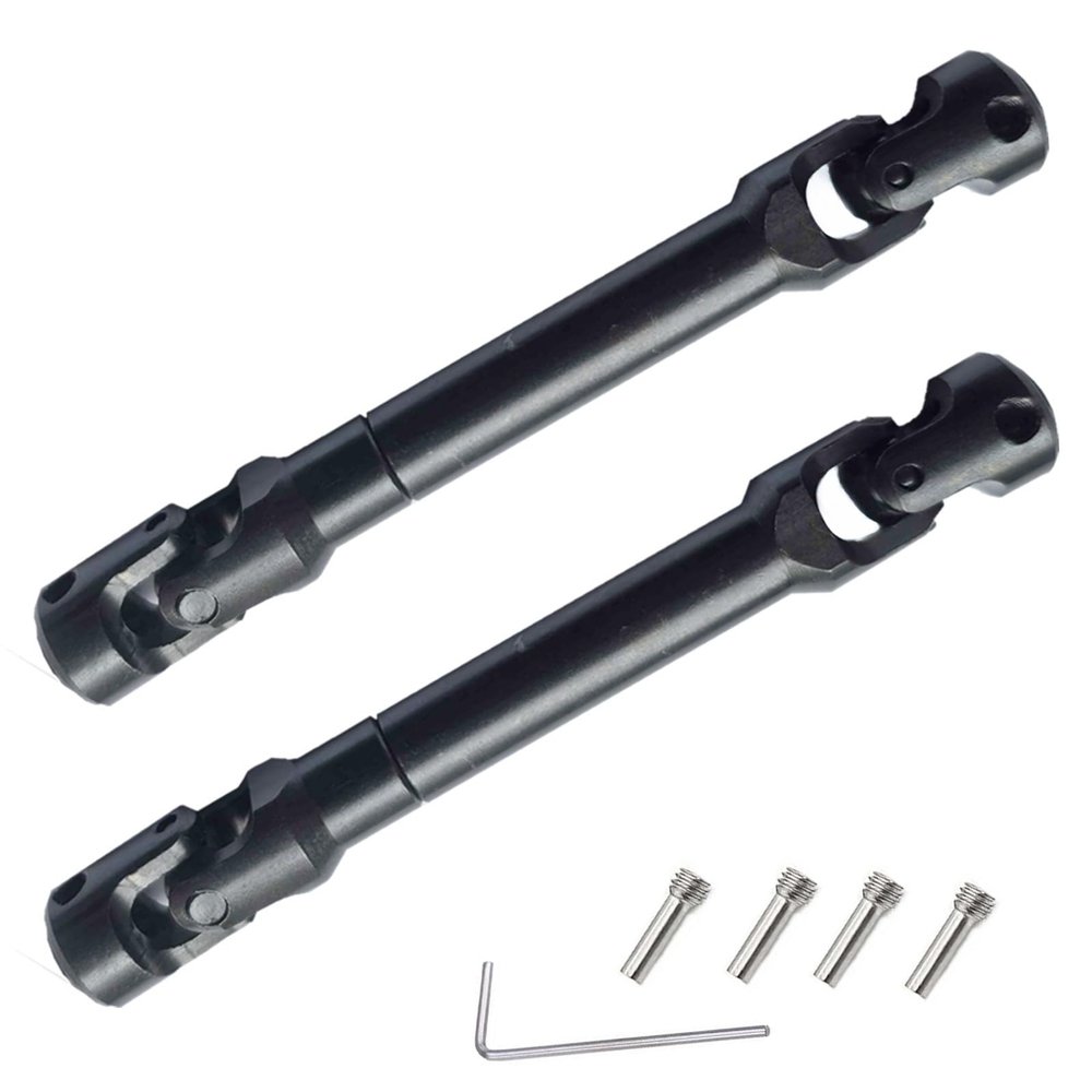 2PCS 94-119mm Universal Steel Drive Shaft  Heavy-Duty Metal RC Crawler Upgrade for 1/10 Axial SCX10, SCX10-II, Redcat D90, Gen7/Pro, RC4WD GEN8.