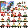Advent Calendar 2025 Magnetic Wooden Animal Train for Kids,24 Day Christmas Advent Calendar Surprise Train,Montessori Magnetic Train Toy Christmas Countdown Gift for Toddlers,Boys and Girls view 1