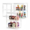 3 Pack Large Clear Acrylic Display Case for Collectibles Compatible with Labubu, Stackable Storage Box with Adjustable Layer and Magnetic Door, Dust-Proof Organizer for Figures, Home Office Supplies view 1
