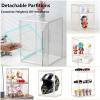 3 Pack Large Clear Acrylic Display Case for Collectibles Compatible with Labubu, Stackable Storage Box with Adjustable Layer and Magnetic Door, Dust-Proof Organizer for Figures, Home Office Supplies view 2