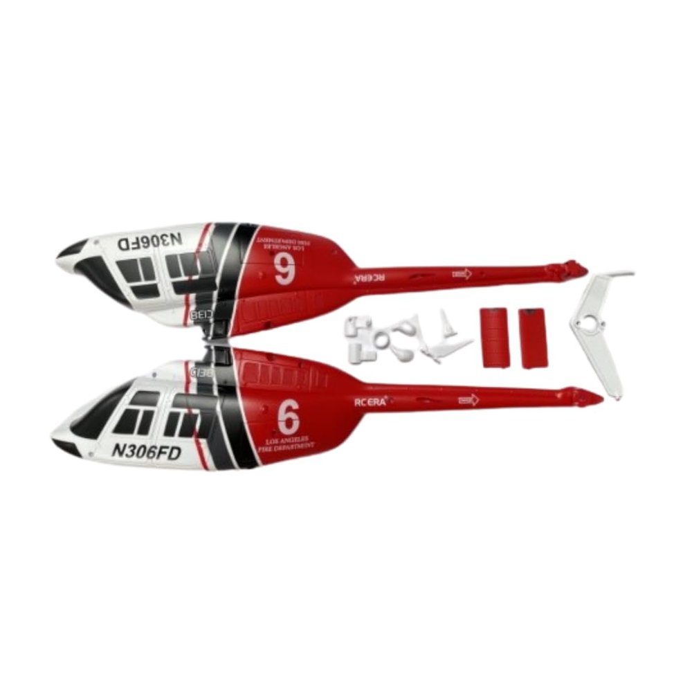 ConsoleXpress Accessories for RC ERA C138 1/33 Scale Bell 206 Helicopter, Replacement Parts (Fuselage(Red))