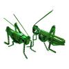 2Pcs Handcrafted Aluminum Wire Grasshopper Model | Eco-Friendly Art Sculpture | Modern Home Desk Decor | Gift for Wedding, Birthday, Graduation & Travel Souvenir view 1