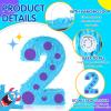 Arrowbash Monster Number Two Pinata with Stick Blindfold Confetti Monster Themed Piata 16 x 11 x 3 in Fillable Hanging Decoration for 2nd Birthday Party Supplies and Decorations view 4