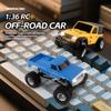 Goekhyrani Mini RC Off Road, 1/36 Scale 2.4G 4WD Off-Road RC Truck, Full Proportional RC Crawler Car with Realistic LED, Blue RC Rock Crawler, RTR RC Car Version view 2
