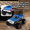 Goekhyrani Mini RC Off Road, 1/36 Scale 2.4G 4WD Off-Road RC Truck, Full Proportional RC Crawler Car with Realistic LED, Blue RC Rock Crawler, RTR RC Car Version view 4