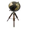 Black Antique Finish 8 Inch Dia. World Globe With Nautical Wooden Tripod Decor World Map decor view 1