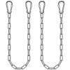 2Pcs 40" (3.3 ft) Stainless Steel Hanging Chains with 4 Carabiners 1000 LB Capacity Swing Chain Extension Hammock Chains with Hooks Hardware Chain for Hanging Chair, Porch Swing, Egg Chair, Heavy Bag view 1