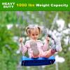 2Pcs 40" (3.3 ft) Stainless Steel Hanging Chains with 4 Carabiners 1000 LB Capacity Swing Chain Extension Hammock Chains with Hooks Hardware Chain for Hanging Chair, Porch Swing, Egg Chair, Heavy Bag view 2