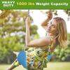 2Pcs 65" (5.4 ft) Stainless Steel Swing Chain 1000 LBs Capacity Porch Swing Chains with Hooks Hanging Chair Chains for Hammock Chairs, Swingset, Punching Bags, Egg Chairs, for Indoor and Outdoor view 2