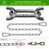 2Pcs 65" (5.4 ft) Stainless Steel Swing Chain 1000 LBs Capacity Porch Swing Chains with Hooks Hanging Chair Chains for Hammock Chairs, Swingset, Punching Bags, Egg Chairs, for Indoor and Outdoor view 4