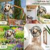 1 Pack Sealyham Terrier Dog Hanging Wind Spinners 10 Inch Stained Glass Dog Indoor Flowers Shape Design Art Ornament for Yard Porch Home Dog Lover Christmas Women Gift view 2