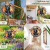 1 Pack Great Dane Dog Wind Spinner 10 Inch Stained Glass Dog Window Flowers Shape Design 3D Spinner Art Decorations for Front Door Home Yard Dog Lovers Gift for Christmas view 2