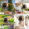 1 Pack Newfoundland Dog Hanging Wind Spinner 10 Inch Stained Glass Dog Front Door Flowers Shape Design 3D Christmas Ornament for Porch Farmhouse Balcony Dog Lovers Worth Gift view 2