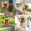 1 Pack Miniature Pinscher Dog Hanging Wind Spinner 10 Inch Stained Glass Dog Farmhouse Flowers Shape Design Crafts Ornaments for Porch Outdoor Window Dog Owner Christmas Women Gift view 2