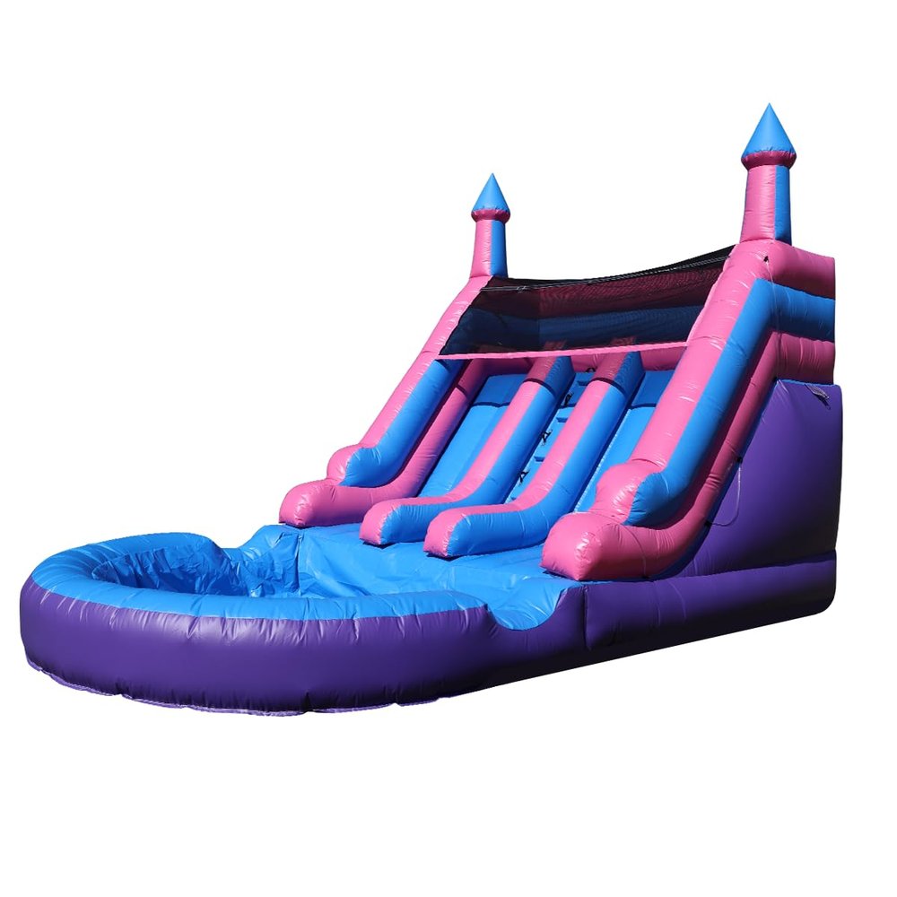 21FT Commercial Water Slide for Adults Kids (Without Blower) (Double Water Slides&Big Splash Pool), 100% PVC Inflatable Adult Water Slides, Giant Blow Up Water Slide Backyard Outdoor, 21x11x13ft