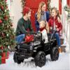 24V XL Ride on Car with Remote Control, JOYRACER 2 Seater 4WD/2WD Switchable Electric Car for Kids w/20 Inch Wide Seat, Gift Flower, 4X200W Power Car Wheels 24 Volt Big Truck for Boys Girls, Black view 2