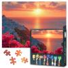 Puzzles for Adults 1000 Pieces, Aegean Sea Jigsaw Puzzles, Bougainvillea Adult Puzzle for Adults, Educational Fun Games or Toys for Elders Friends 20X27 INCH view 1