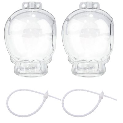 2pcs Clear Acrylic Protective Case for Cherry Doll, Transparent Display Box with Lanyard Dust-Proof and Scratch-Proof Storage Cover for Collectible Doll and Gift (Dolls Not Included)