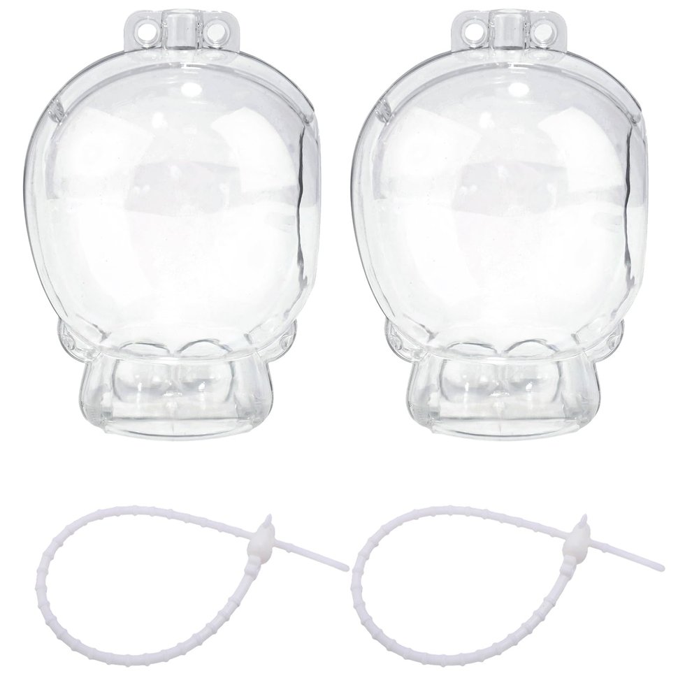 2pcs Clear Acrylic Protective Case for Cherry Doll, Transparent Display Box with Lanyard Dust-Proof and Scratch-Proof Storage Cover for Collectible Doll and Gift (Dolls Not Included)