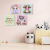 TOSTOG 4 Pack Paint by Number for Kids with Wooden Frame, DIY Animals Paint by Numbers for Kids Ages 8-12, Acrylic Oil Painting Kits Easy Paint by Number for Gift Home Wall Decor 8in X 8in view 2
