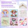 TOSTOG 4 Pack Paint by Number for Kids with Wooden Frame, DIY Animals Paint by Numbers for Kids Ages 8-12, Acrylic Oil Painting Kits Easy Paint by Number for Gift Home Wall Decor 8in X 8in view 3