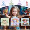 TOSTOG 4 Pack Paint by Number for Kids with Wooden Frame, DIY Animals Paint by Numbers for Kids Ages 8-12, Acrylic Oil Painting Kits Easy Paint by Number for Gift Home Wall Decor 8in X 8in view 4
